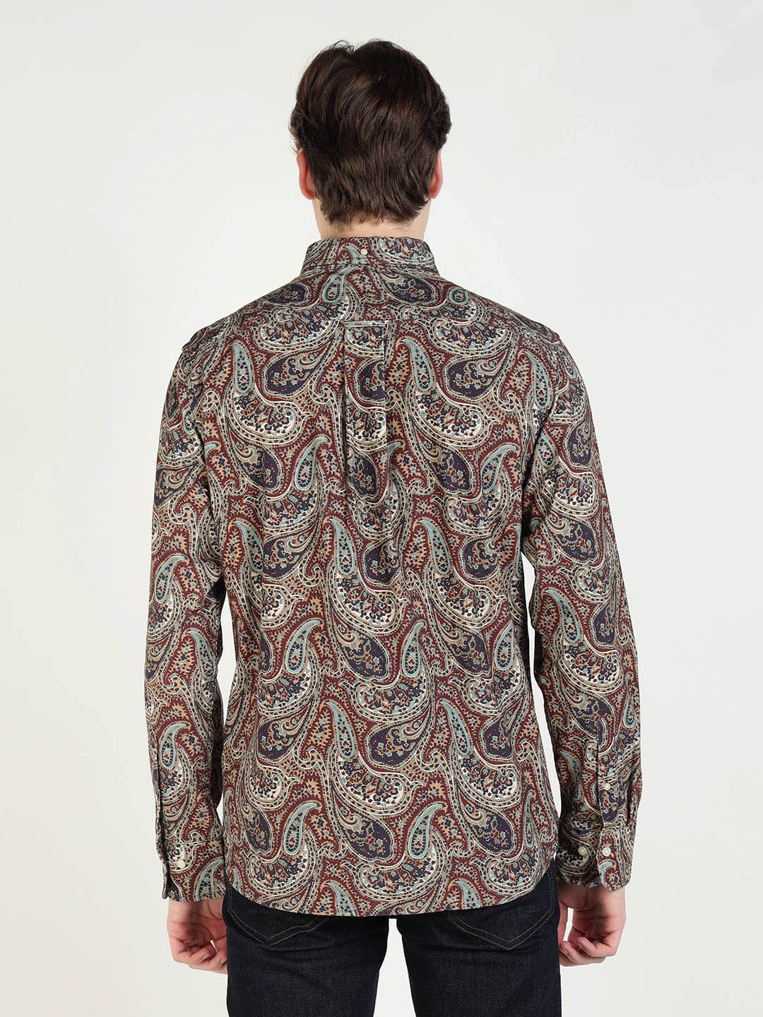 Gant Men Red Printed Collar Shirt