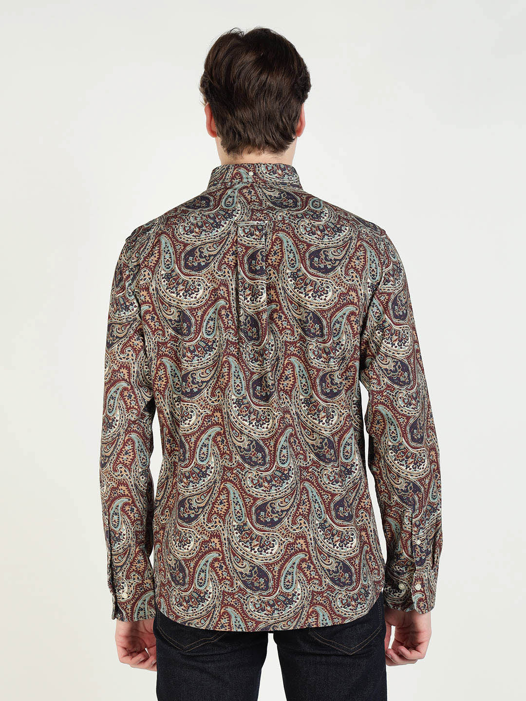 Gant Men Red Printed Collar Shirt