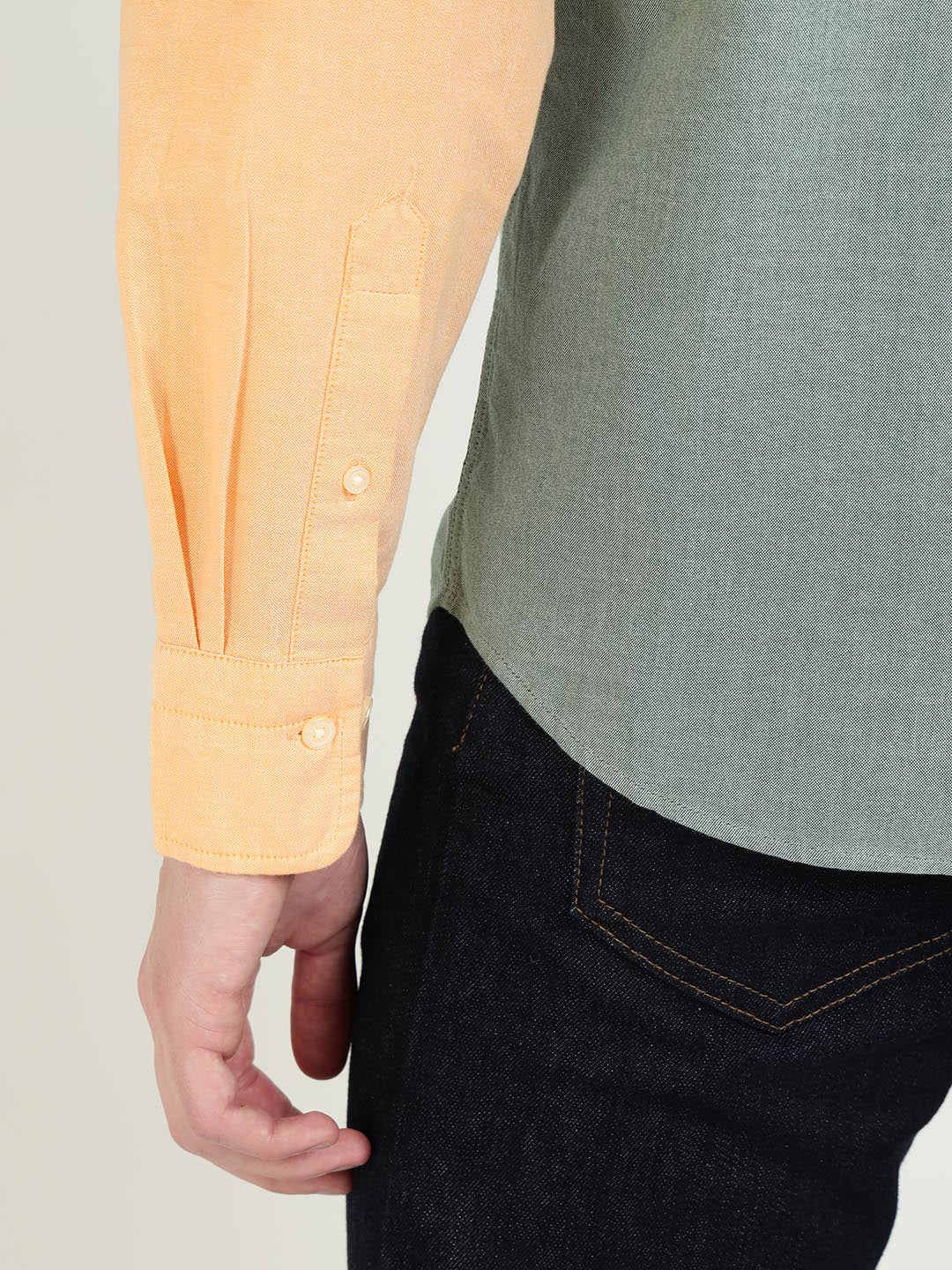 Gant Men Blue Coloublocked Collar Shirt