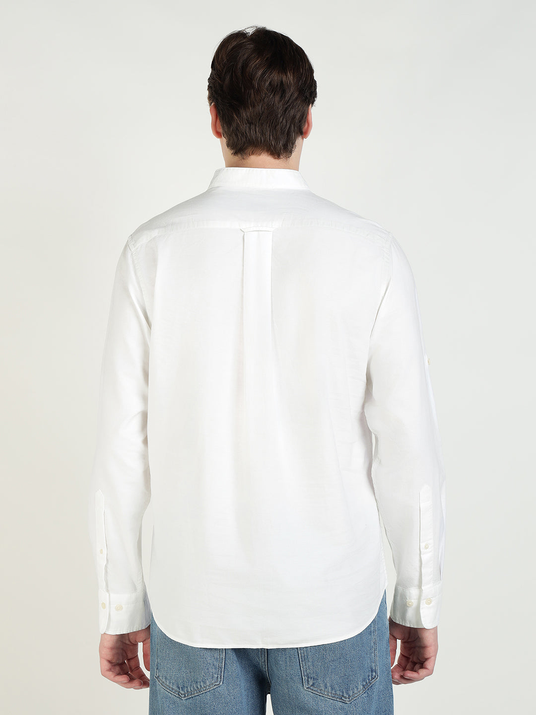 Gant Men White Solid Collar Shirt