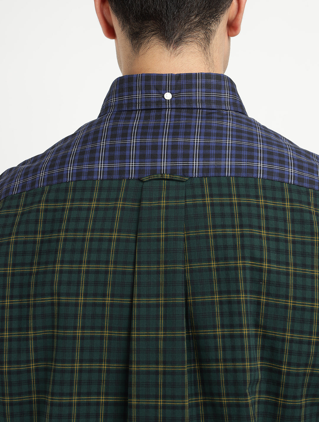 Gant Men Red Coloublocked Collar Shirt