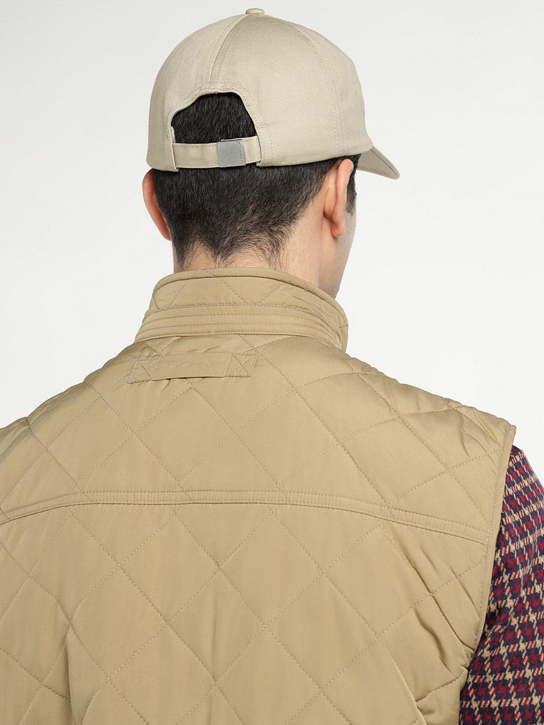 Gant Men Khaki Solid Collar Jacket