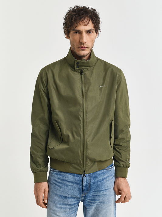 Gant Men Green Solid Collar Jacket
