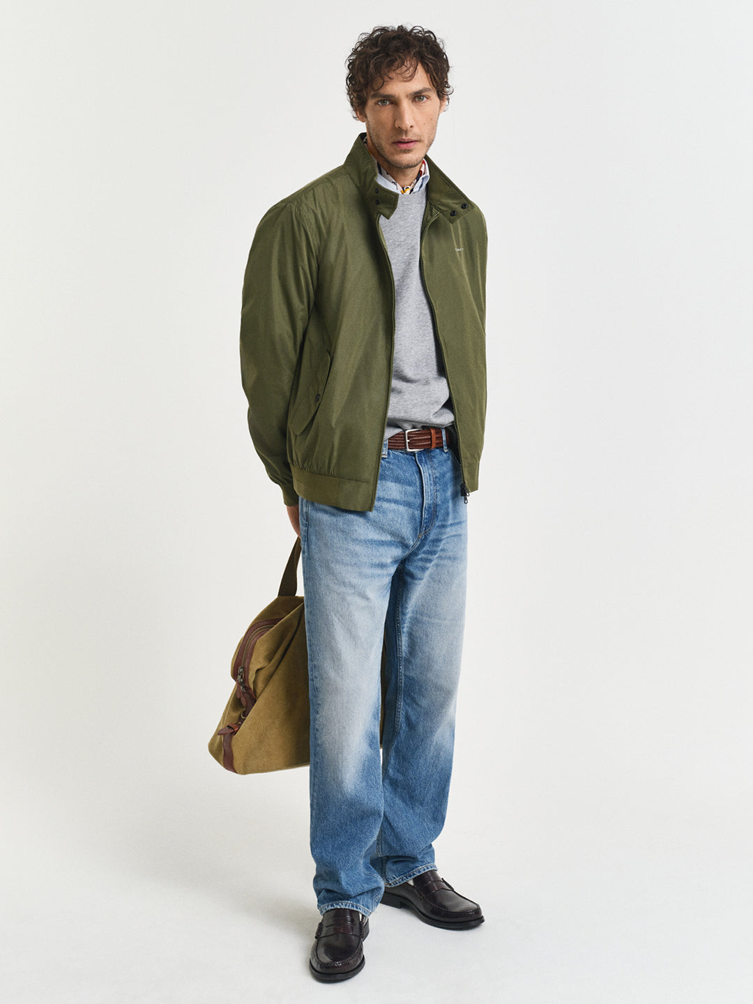 Gant Men Green Solid Collar Jacket