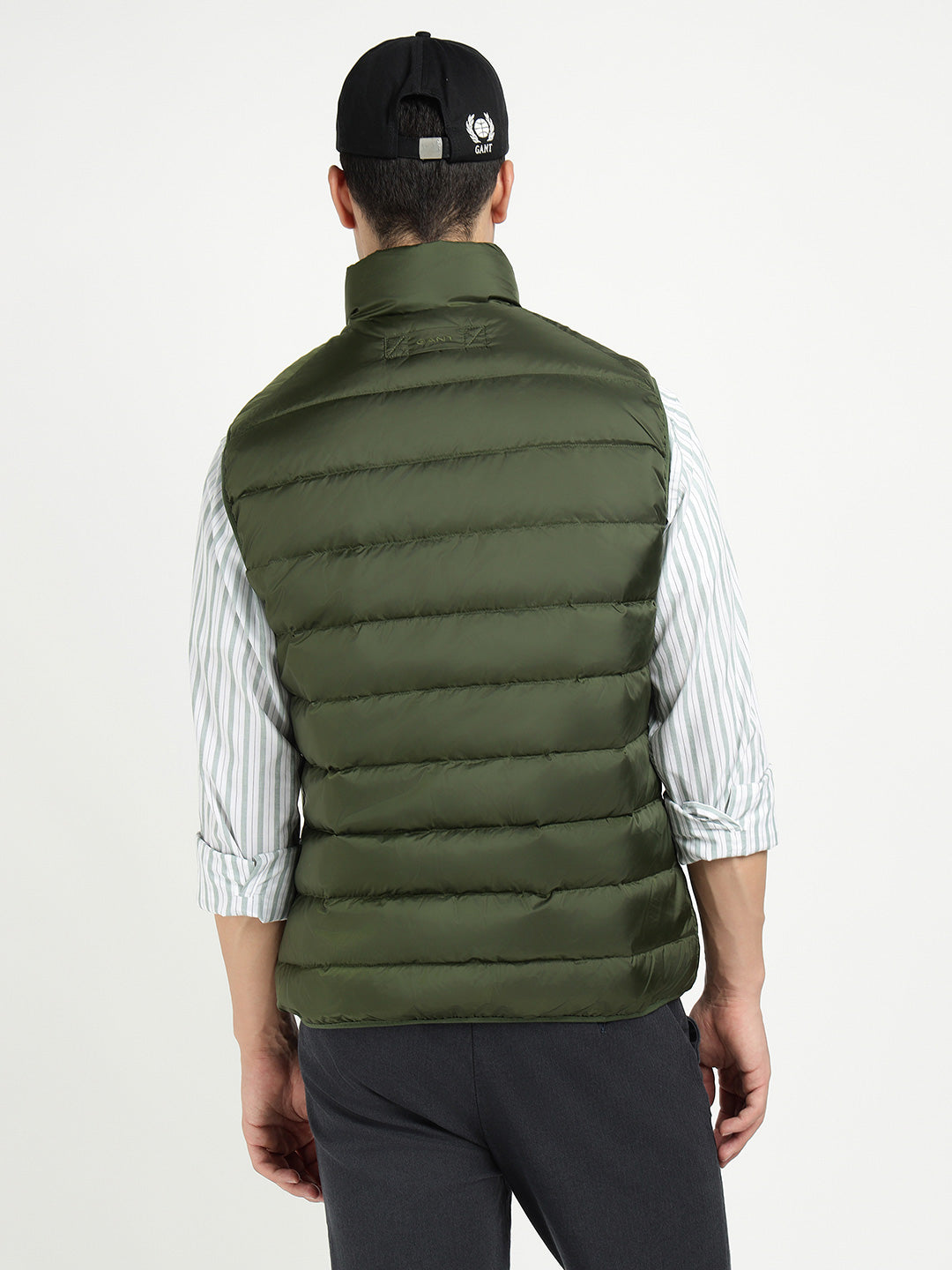 Gant Men Green Solid Collar Jacket