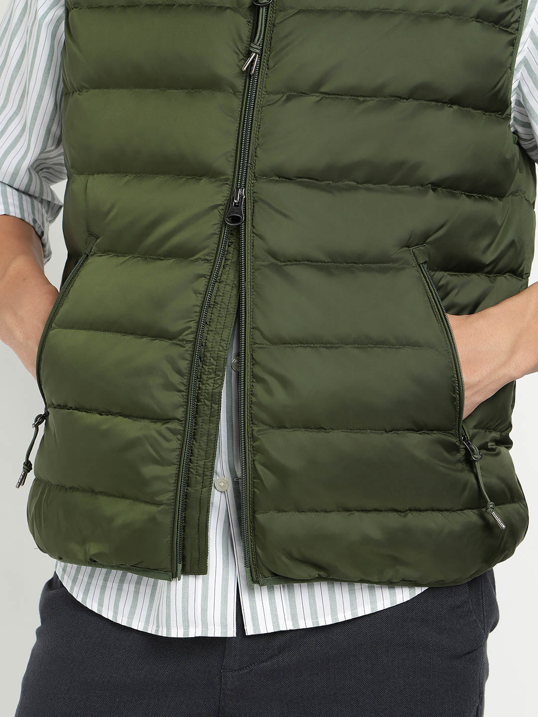 Gant Men Green Solid Collar Jacket