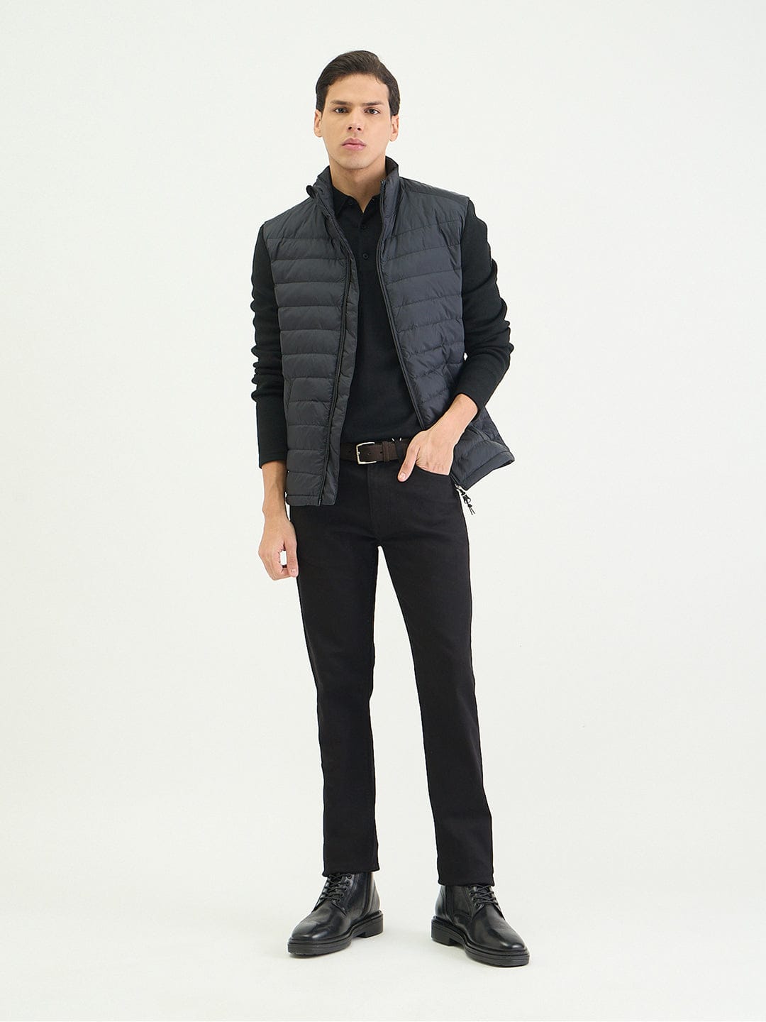 Gant Men Regular Dark Charcoal Black Quilted Jacket