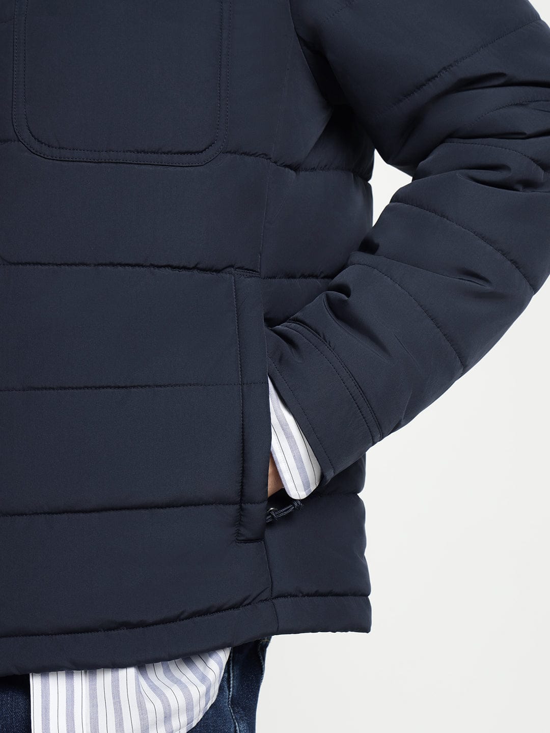 Gant Men Blue Solid Collar Jacket