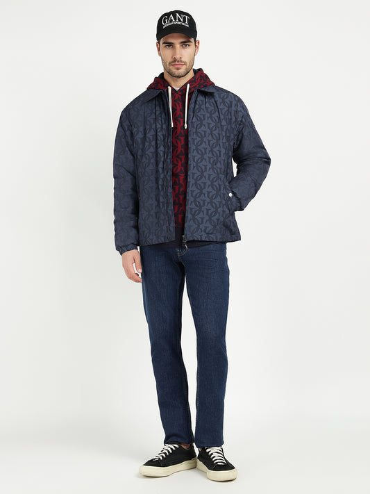 Gant Men Blue Solid Collar Jacket