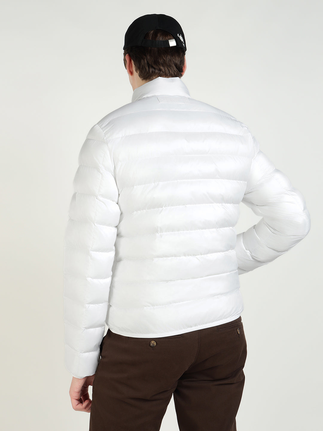 Gant Men White Solid Collar Jacket