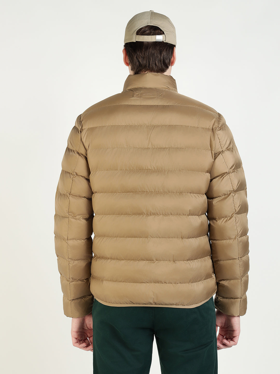 Gant Men Khaki Solid Collar Jacket