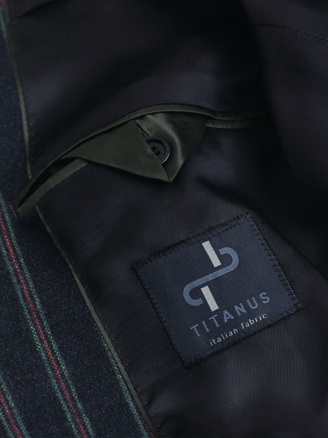 Gant Men Navy Blue Textured Lapel Collar Blazer