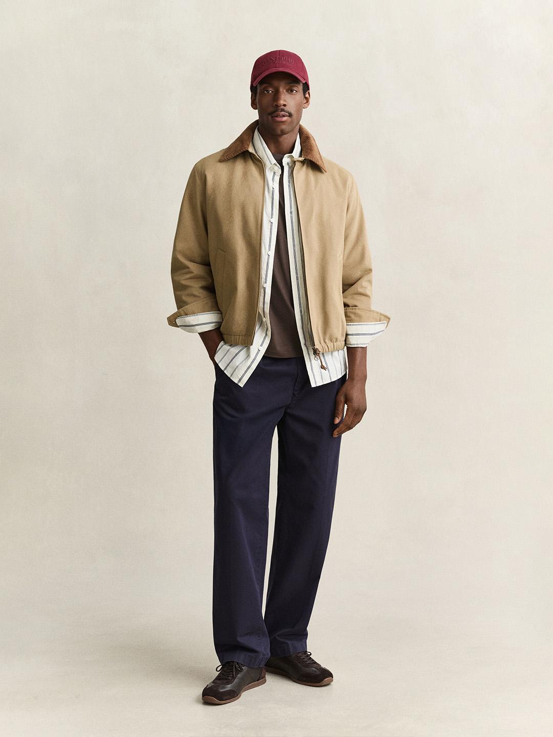 Gant Men Brown Regular Fit Solid Pure Cotton Tshirt