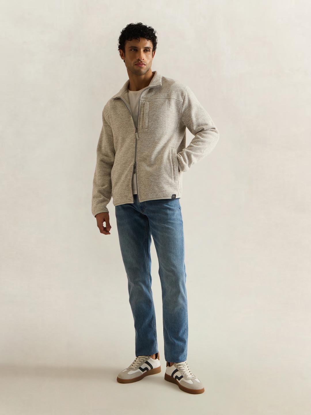 Gant Men Grey Solid Regular Fit Jacket