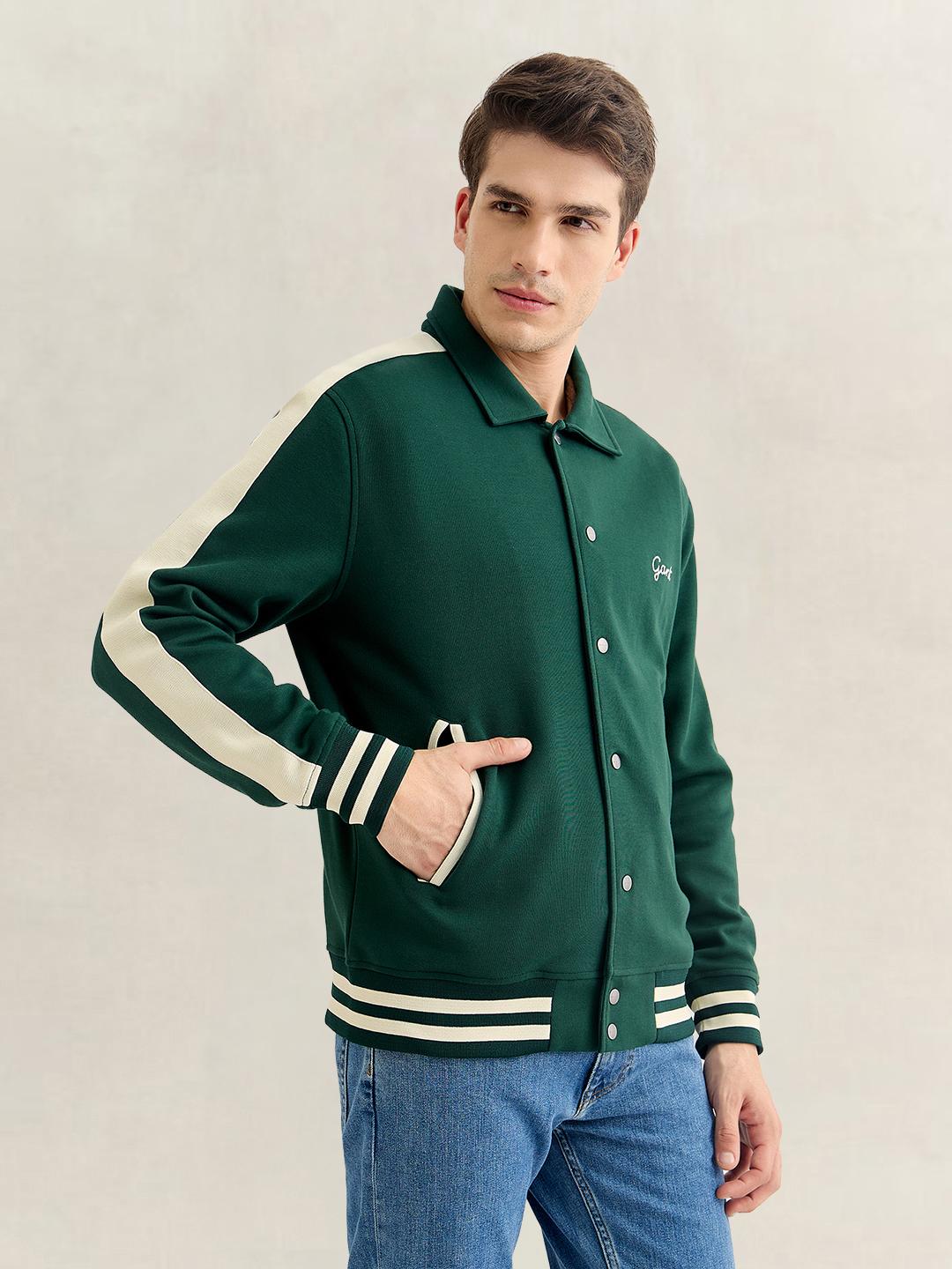 Gant Men Green Regular Fit Solid Jacket