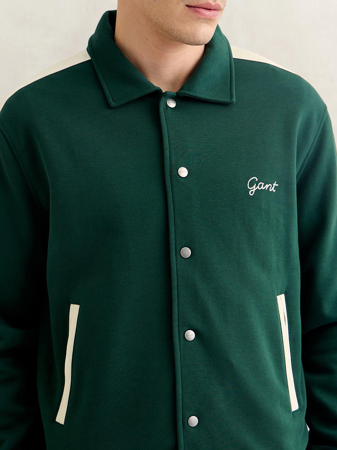 Gant Men Green Regular Fit Solid Jacket