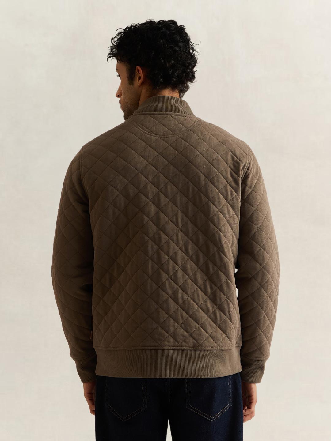 Gant Men Brown Quilted Regular Fit Jacket