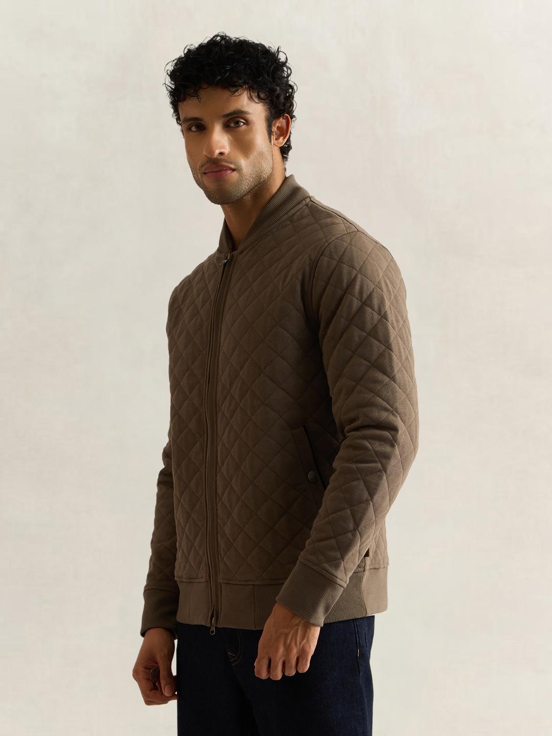 Gant Men Brown Quilted Regular Fit Jacket