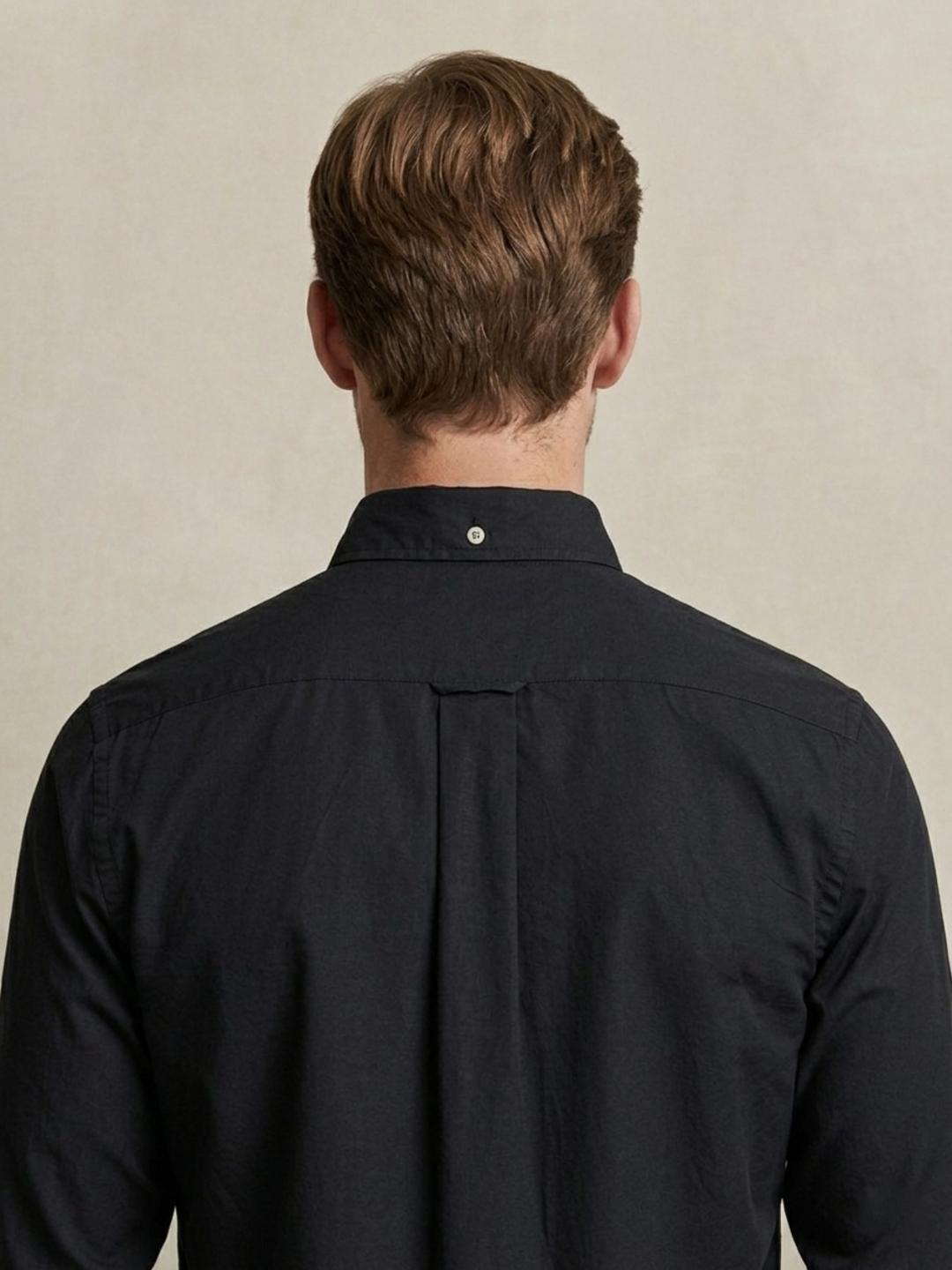 Gant Men Black Printed Regular Fit Cotton Shirt