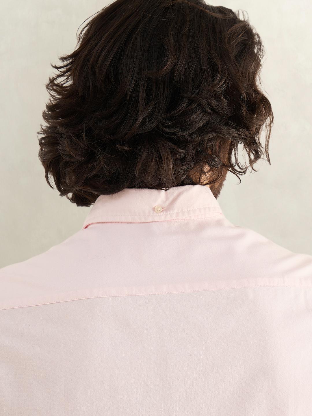 Gant Men Pink Solid Regular Fit Cotton Shirt