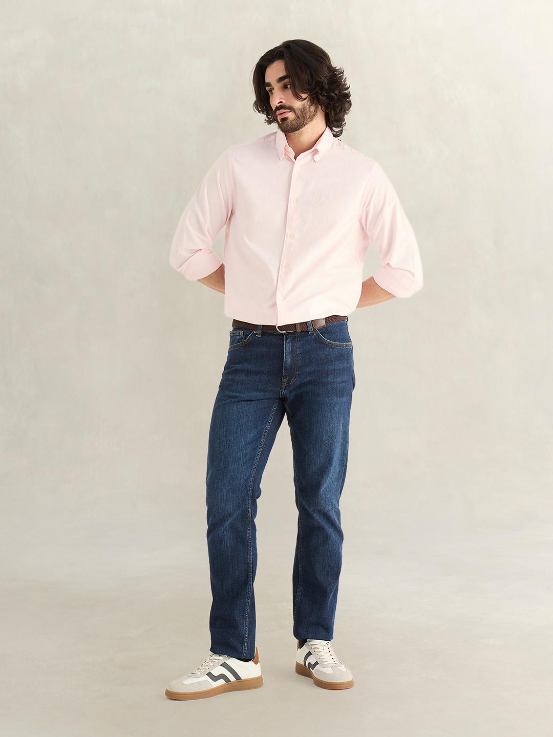 Gant Men Pink Solid Regular Fit Cotton Shirt