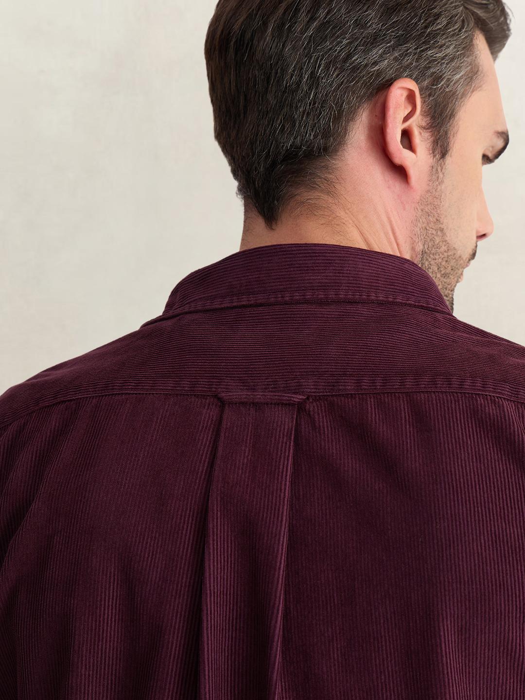 Gant Men Wine Regular Fit Solid Pure Cotton Shirt