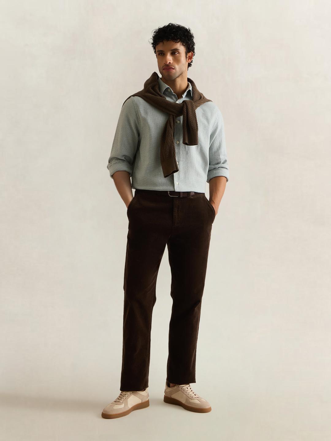 Gant Men Green Checked Regular Fit Cotton Shirt