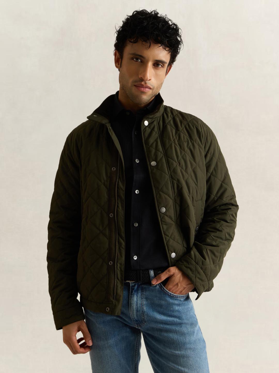 Gant Men Black Solid Slim Fit Cotton Shirt