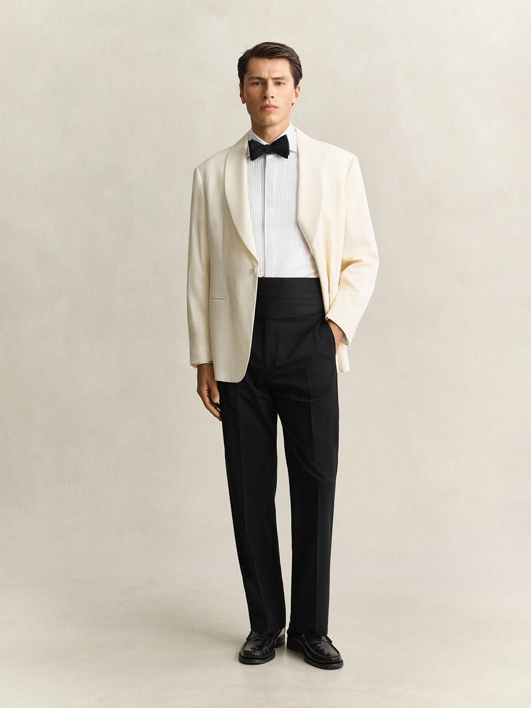 Gant Men White Solid Slim Fit Cotton Shirt