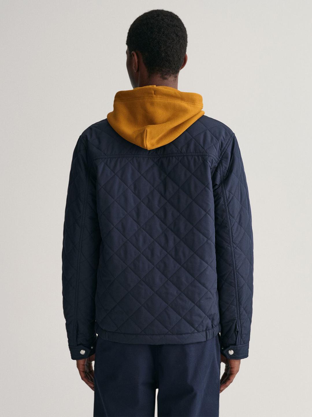 Gant Men Navy Quilted Regular Fit Jacket