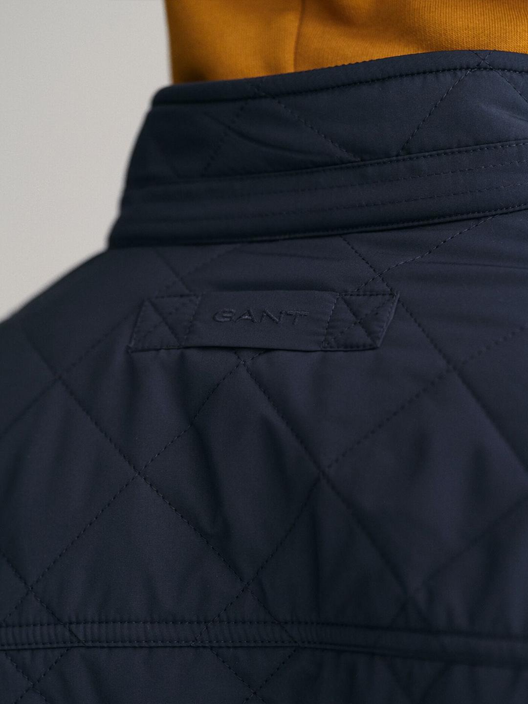 Gant Men Navy Quilted Regular Fit Jacket