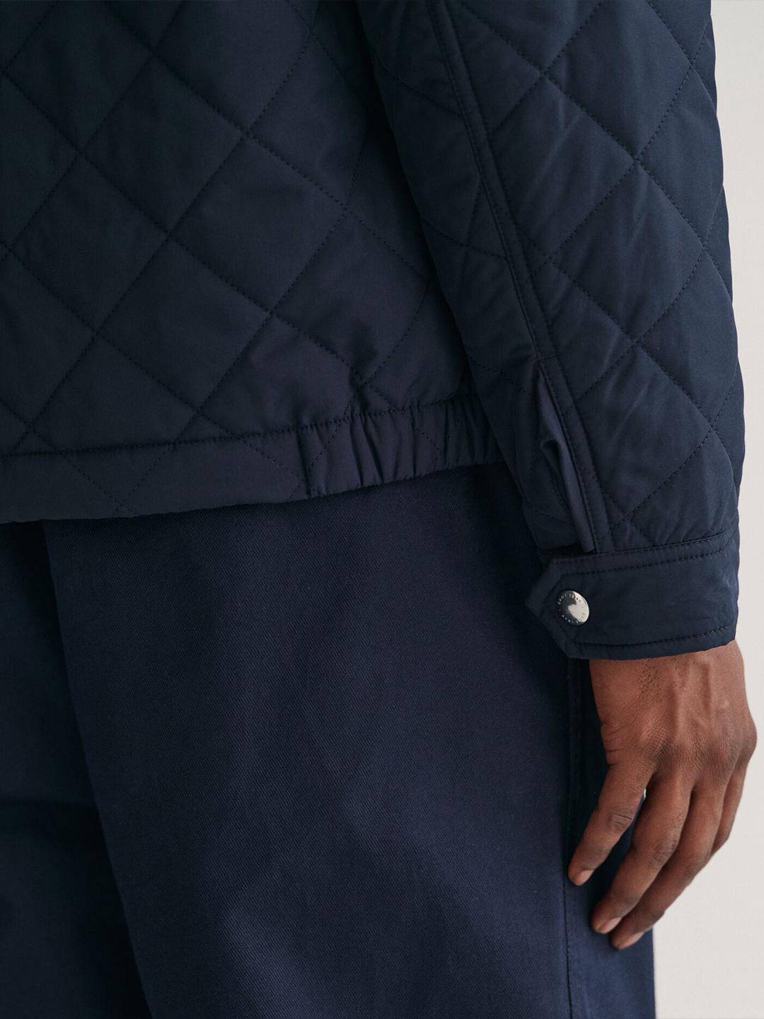 Gant Men Navy Quilted Regular Fit Jacket
