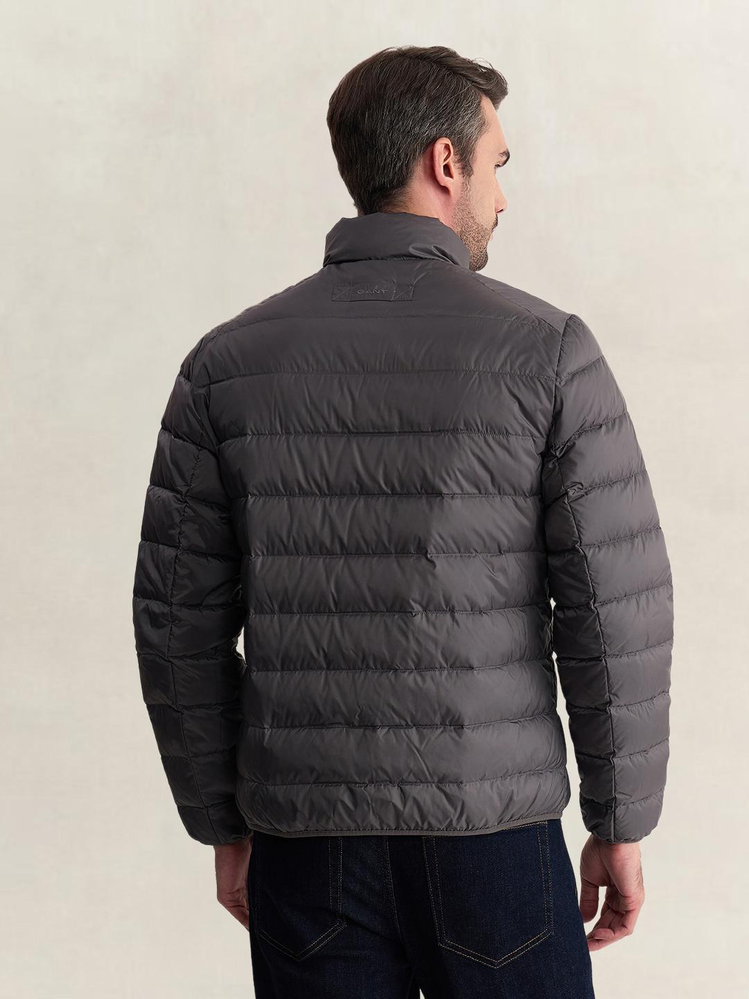 Gant Men Grey Regular Fit Quilted Puffer Jacket
