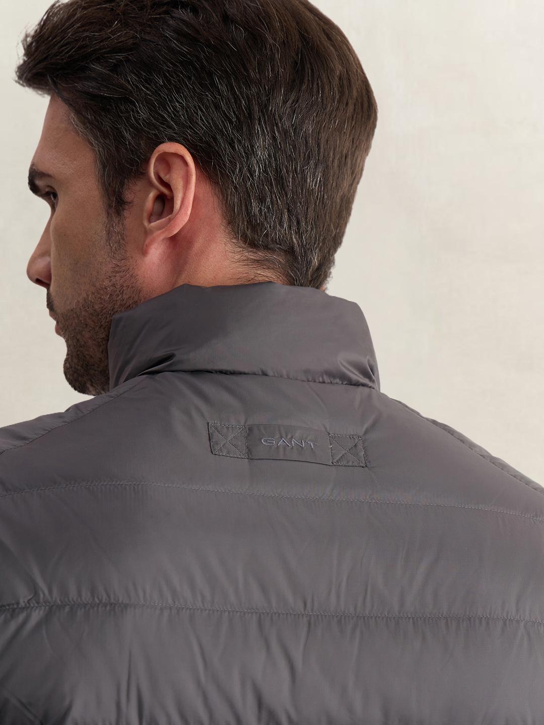 Gant Men Grey Regular Fit Quilted Puffer Jacket