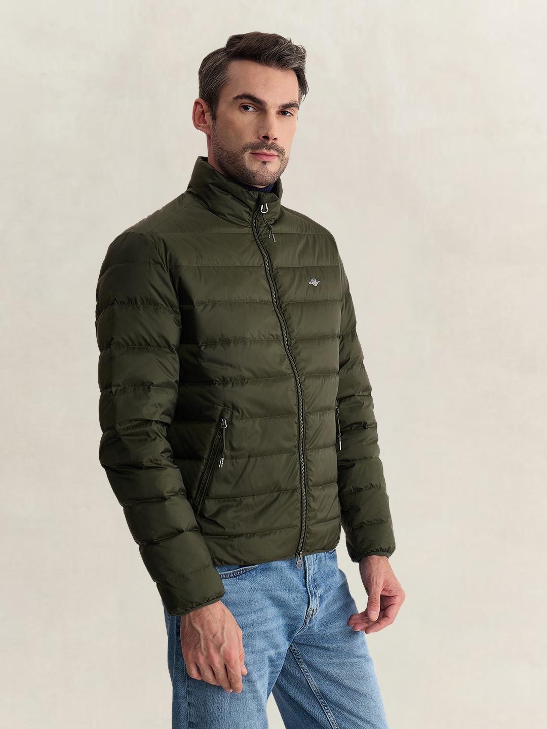 Gant Men Green Regular Fit Quilted Puffer Jacket