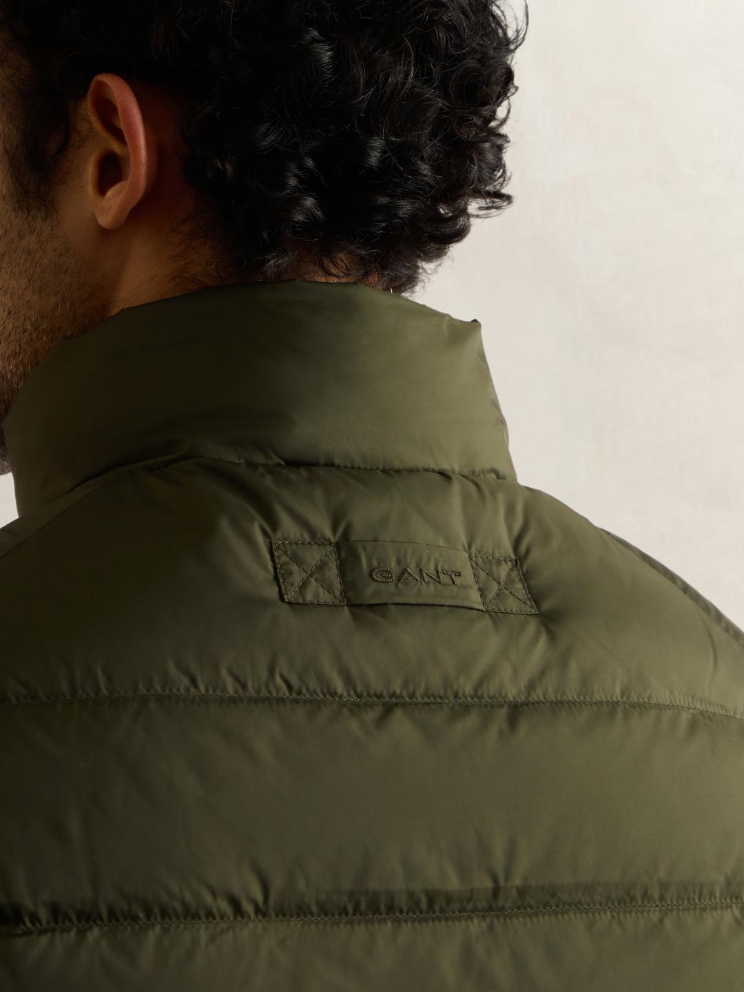 Gant Men Forest Green Quilted Regular Fit Puffer Vest