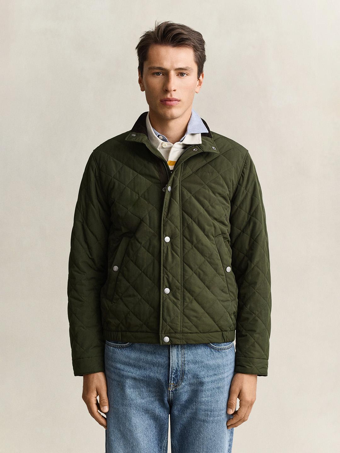 Gant Men Green Quilted Regular Fit Puffer Jacket