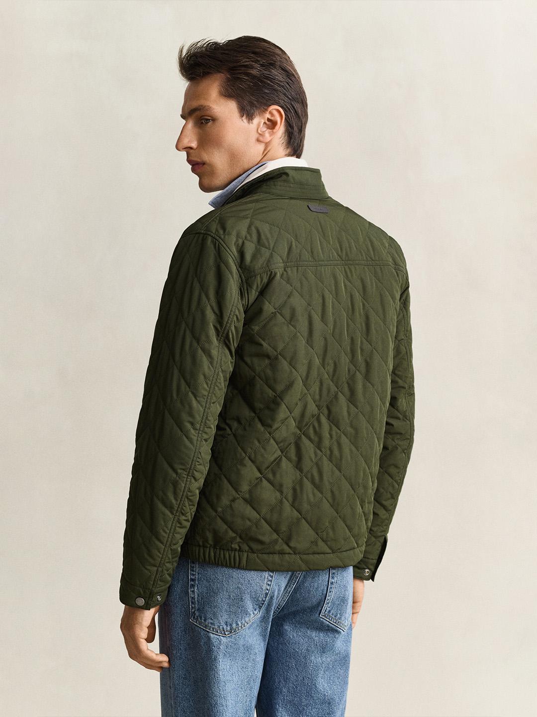 Gant Men Green Quilted Regular Fit Puffer Jacket