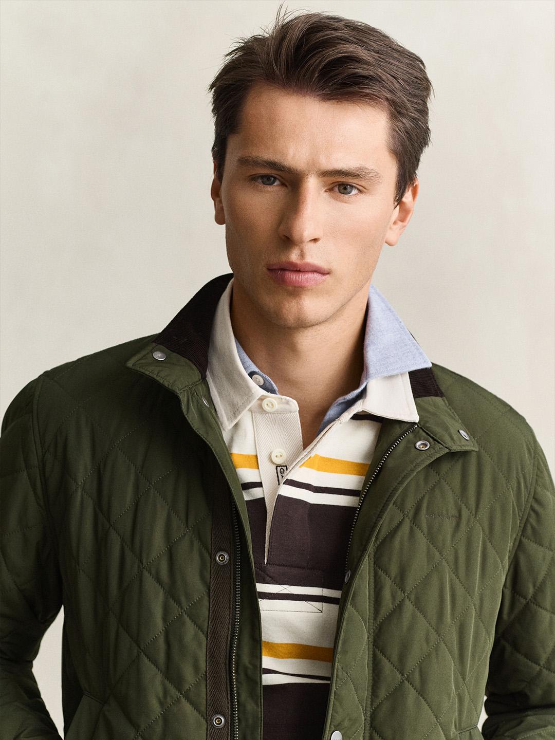 Gant Men Green Quilted Regular Fit Puffer Jacket