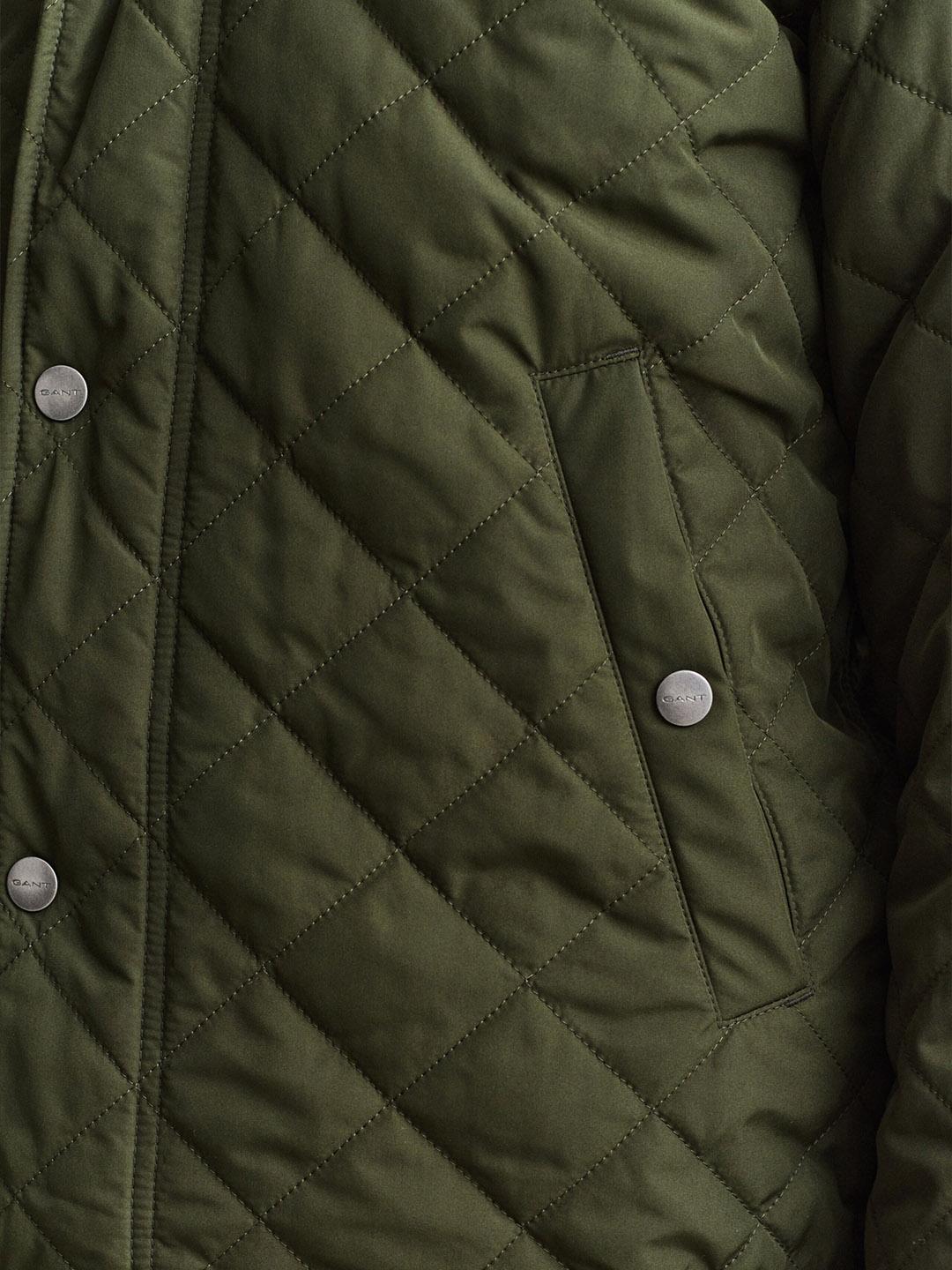Gant Men Green Quilted Regular Fit Puffer Jacket