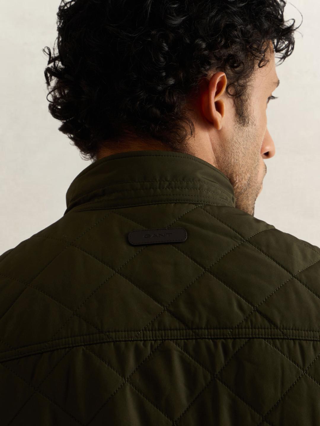 Gant Men Forest Green Quilted Regular Fit Puffer Vest
