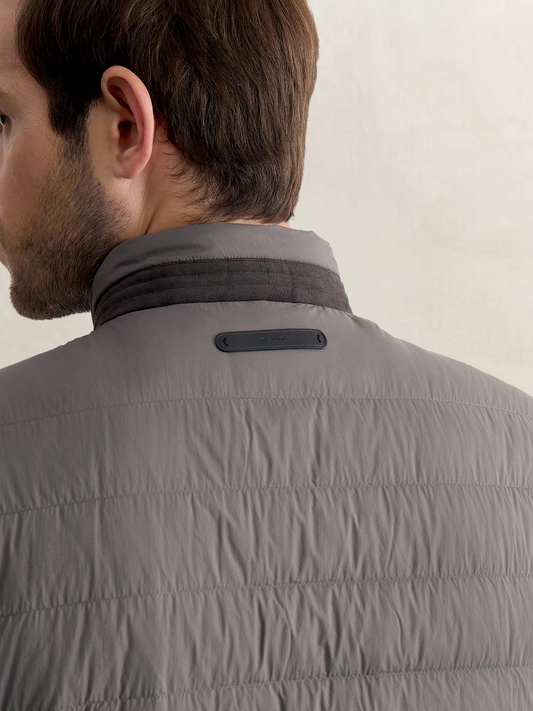 Gant Men Grey Regular Fit Quilted Puffer Jacket