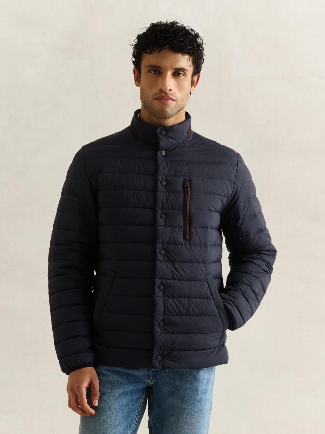 Gant Men Dark Navy Quilted Regular Fit Puffer Jacket