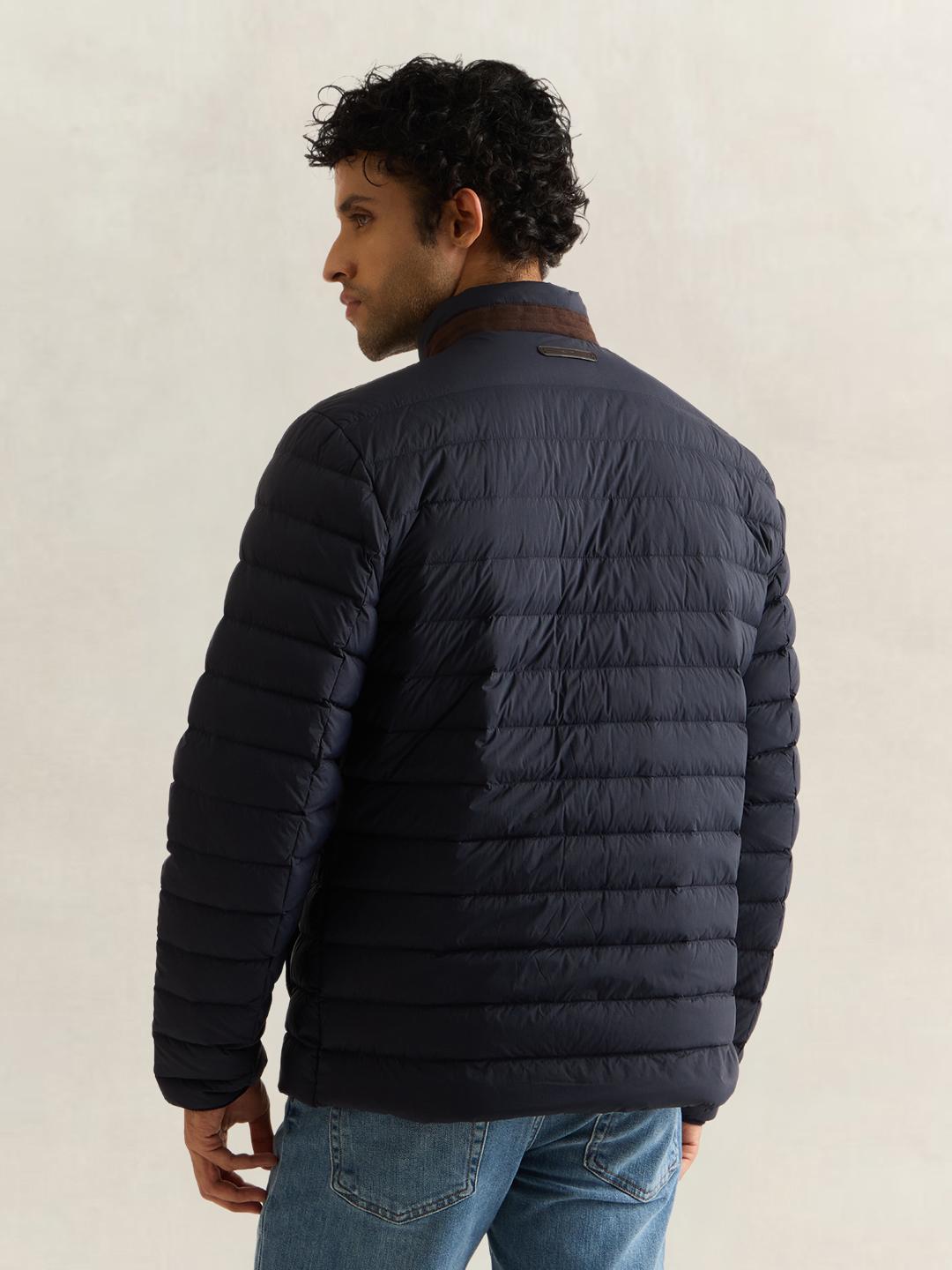 Gant Men Dark Navy Quilted Regular Fit Puffer Jacket