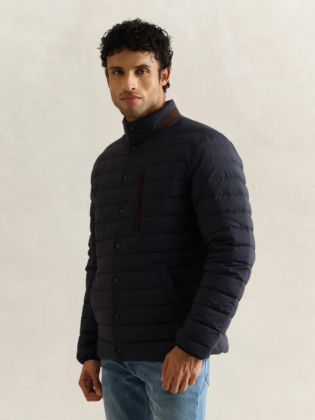 Gant Men Dark Navy Quilted Regular Fit Puffer Jacket