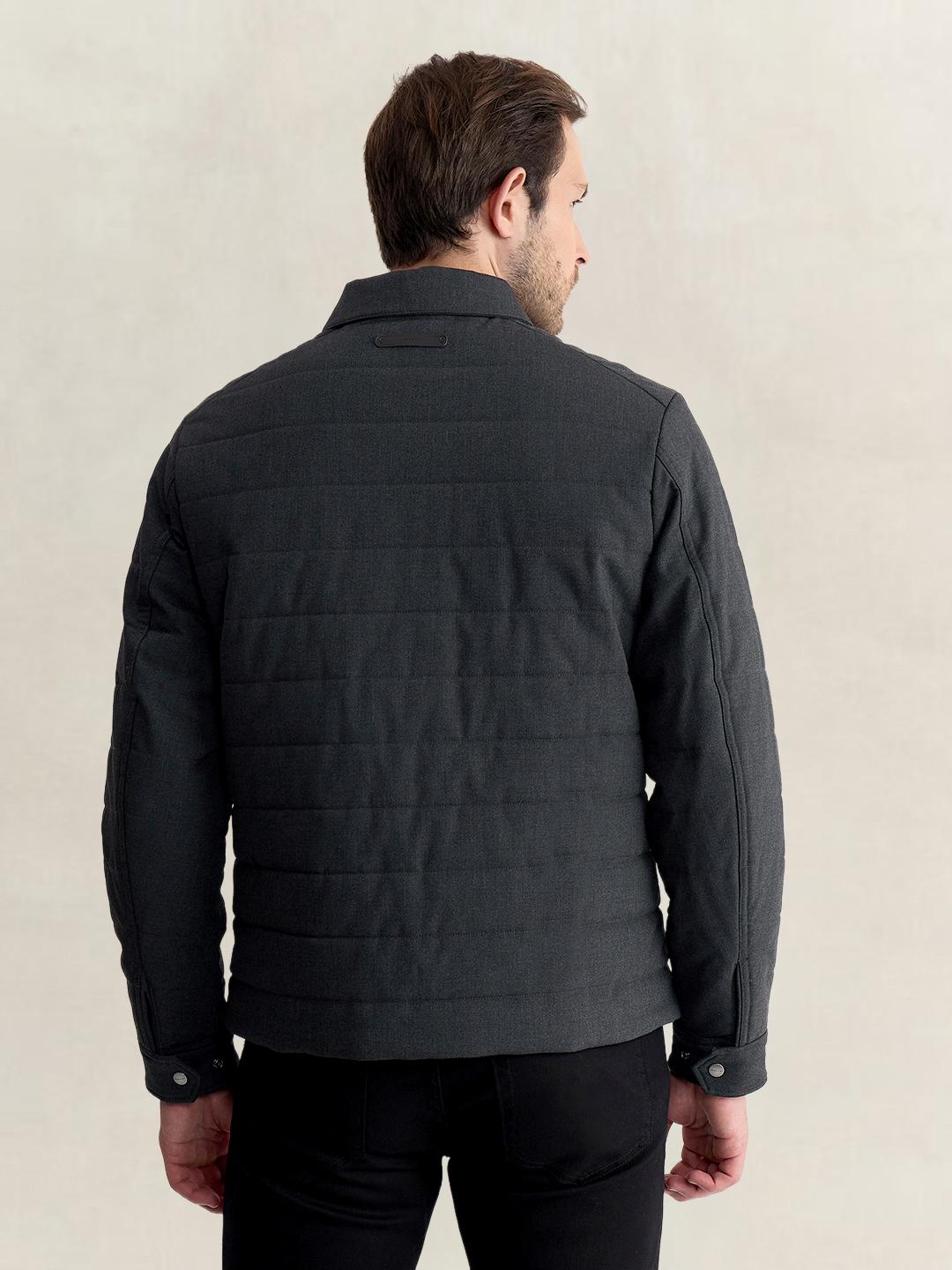 Gant Men Charcoal Regular Fit Quilted Puffer Jacket