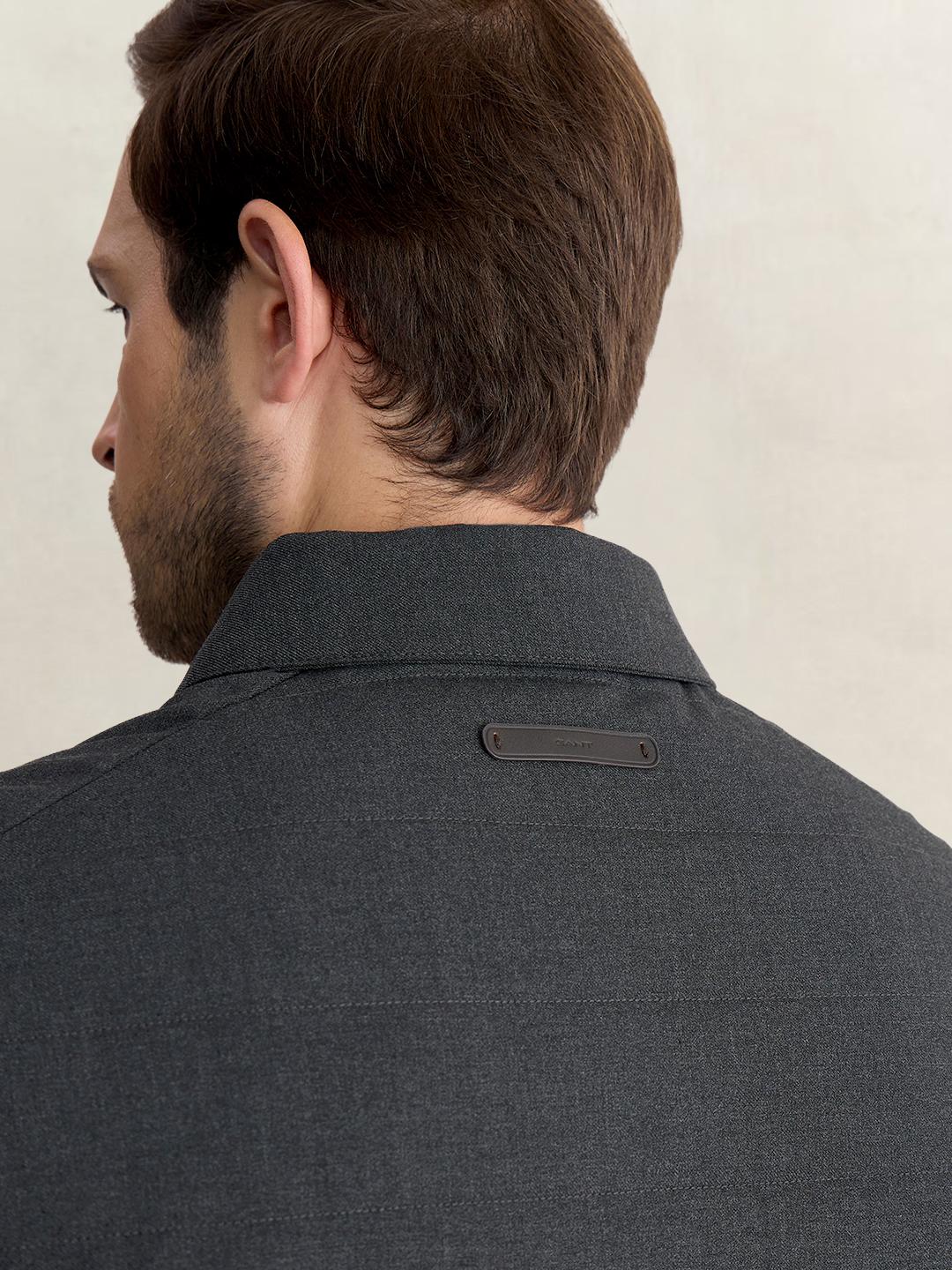 Gant Men Charcoal Regular Fit Quilted Puffer Jacket