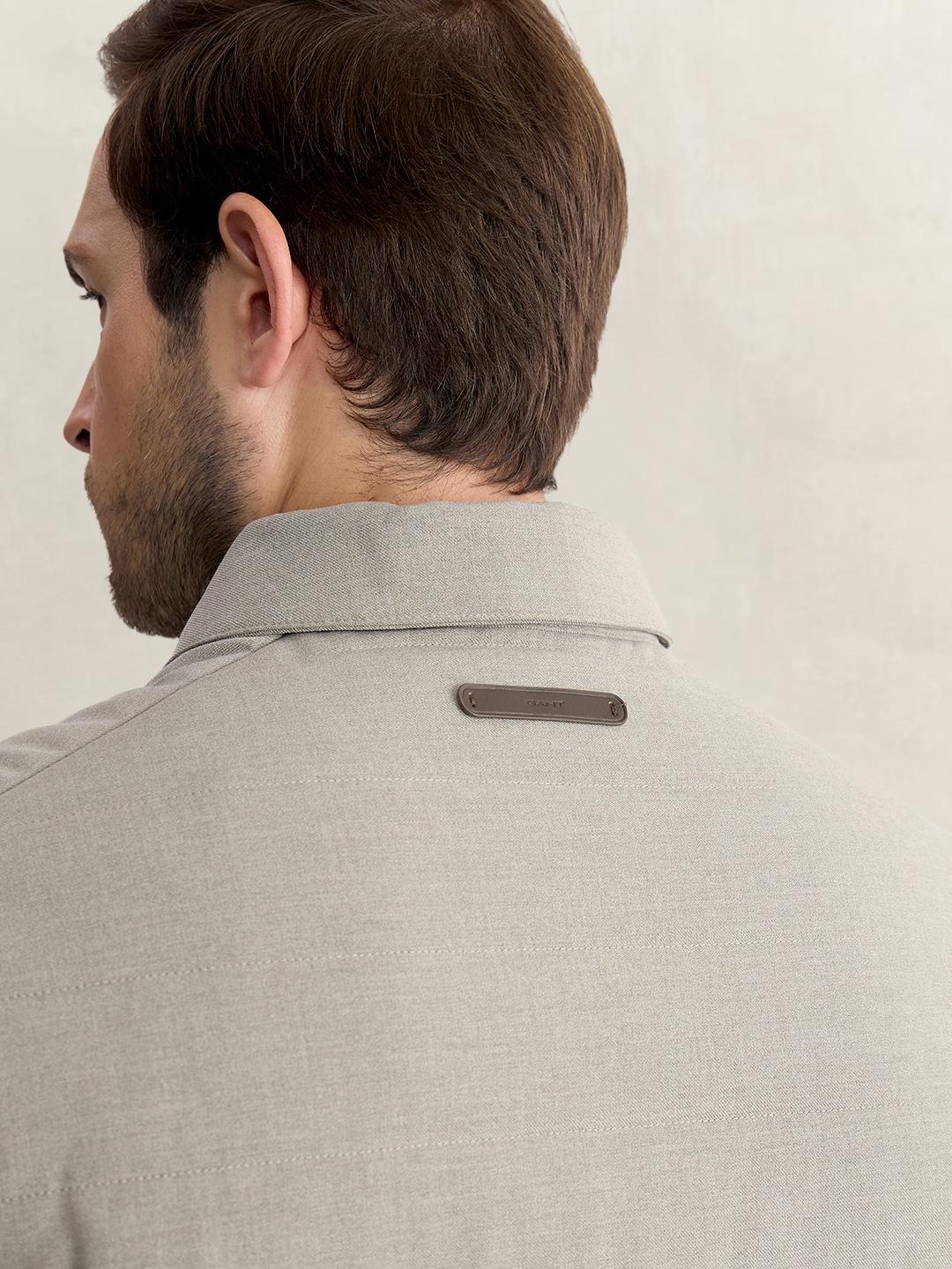 Gant Men Grey Regular Fit Quilted Puffer Jacket