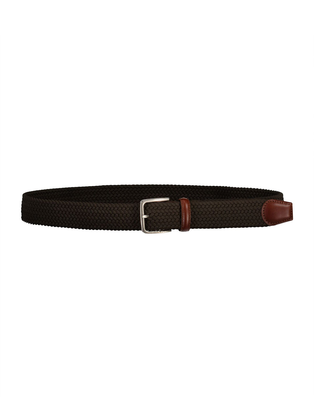 Gant Brown Solid Men Braided Elastic Belt