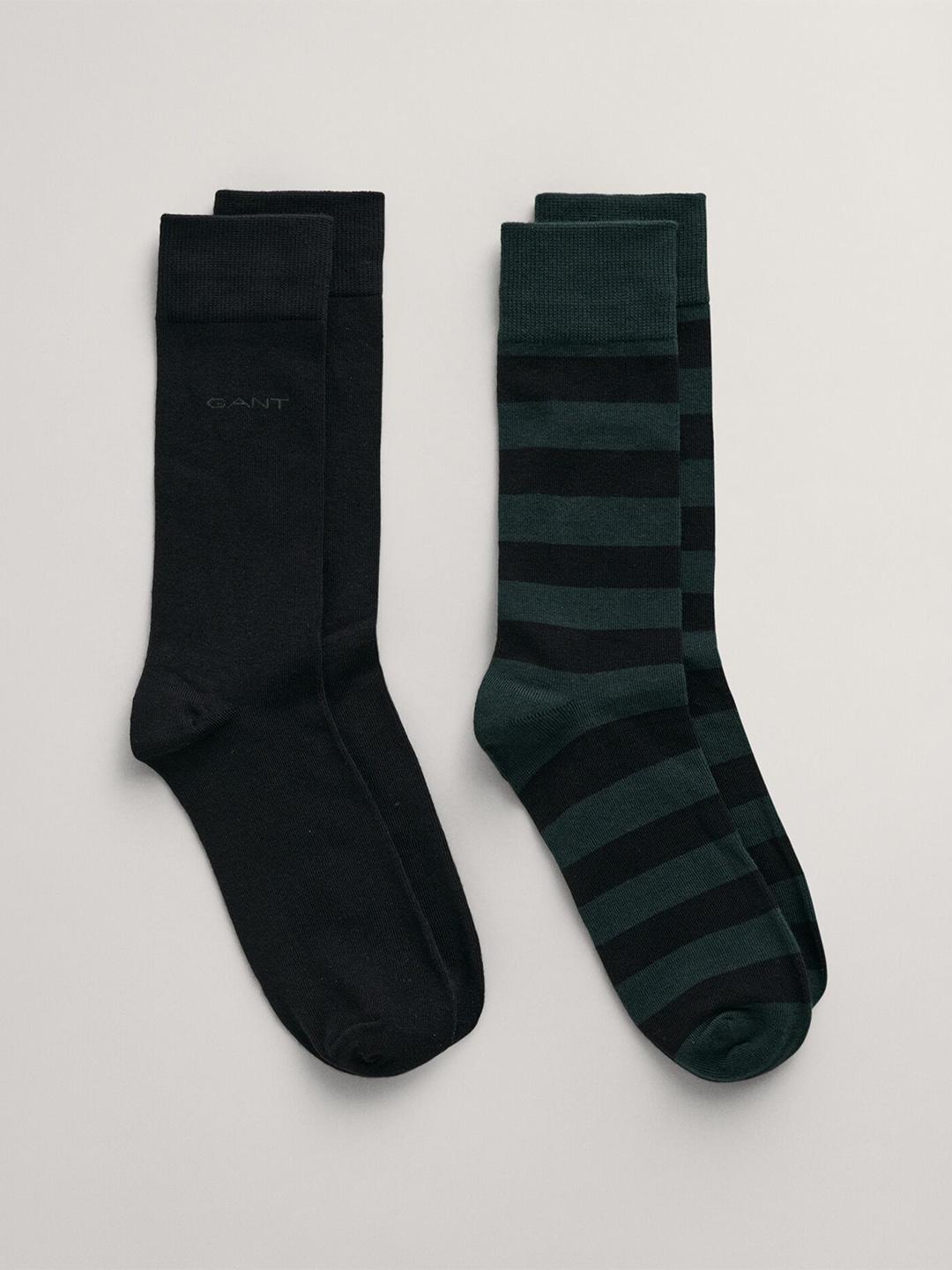 Gant Men Green Striped Socks - Pack of 2